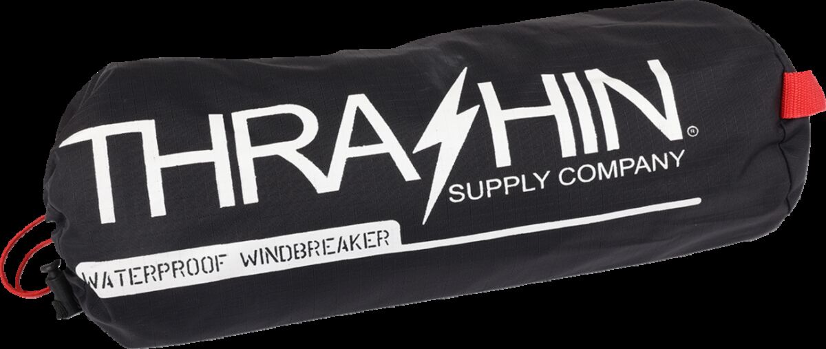 Thrashin Supply Co. Mission Waterproof Windbreaker, Grey / Black - XL Rainsuit Jackets Thrashin Supply Co.