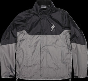 Thrashin Supply Co. Mission Waterproof Windbreaker, Grey / Black - XXXL Rainsuit Jackets Thrashin Supply Co.
