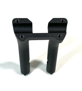 6" One Piece Lower Handlebar Riser, Wrinkle Black - 2" Pullback / With internal wire holes Risers Bung King