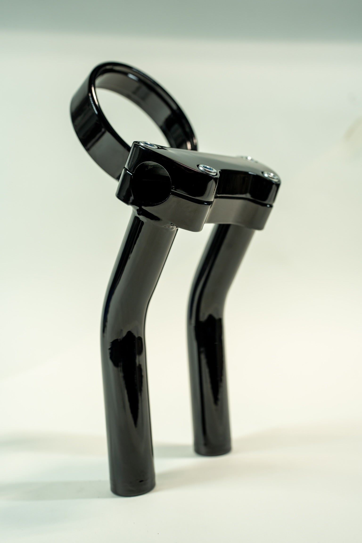 Bung King Handlebar Riser with Adjustable Gauge Mount, Wrinkle Black - 2022-2025 Low Rider S (FXLRS), 2025 Low Rider ST (FXLRST) Riser Bung King