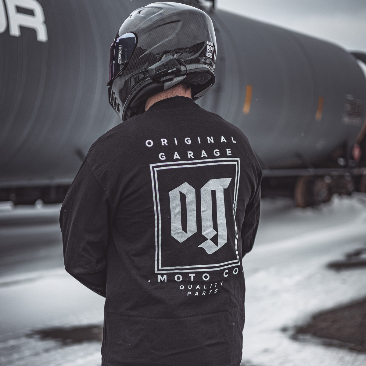 OG "Race Team" T-Shirt Long Sleeve, Black T-Shirt Long Sleeve Original Garage Moto