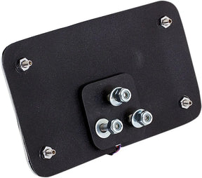 Cycle Visions Curved Slick Signals License Plate Frame with 3-Hole Backing Plate, Black License Plate Cycle Visions