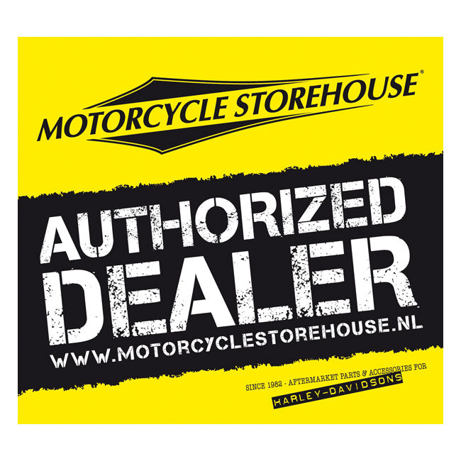 Motorcycle storehouse, authorized dealer window decal Mcs