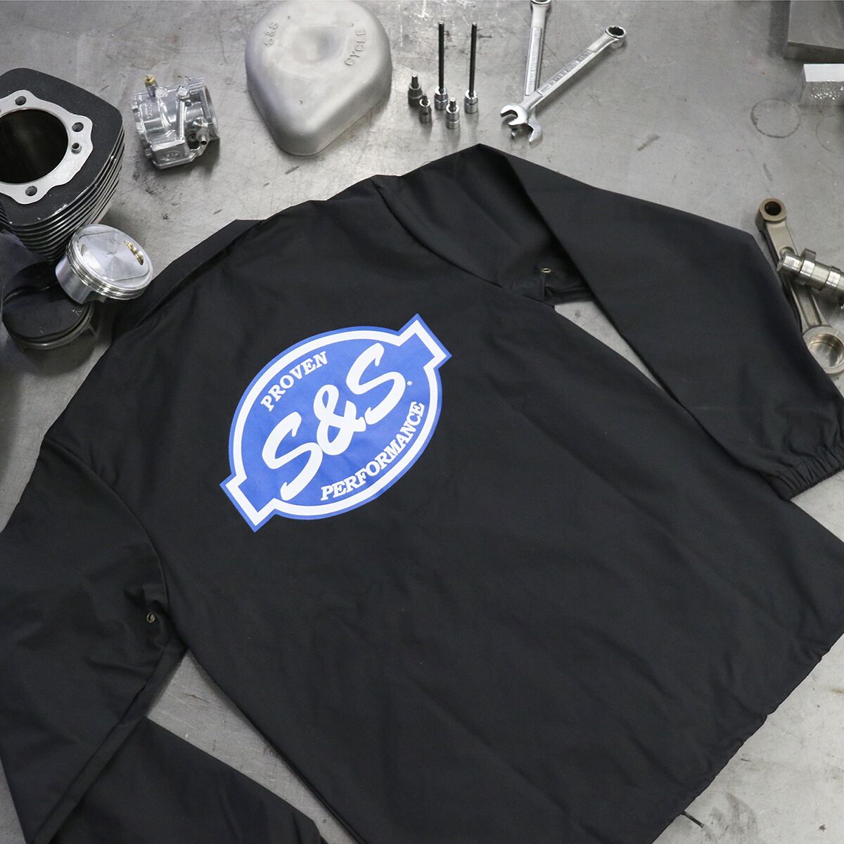 S&S Button Down Windbreaker Jacket Jacket S&S Cycle