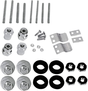 S4 Quick Disconnect Docking Post and Fastener Kit, Chrome - Sportster Saddlebag Bracket Saddlemen