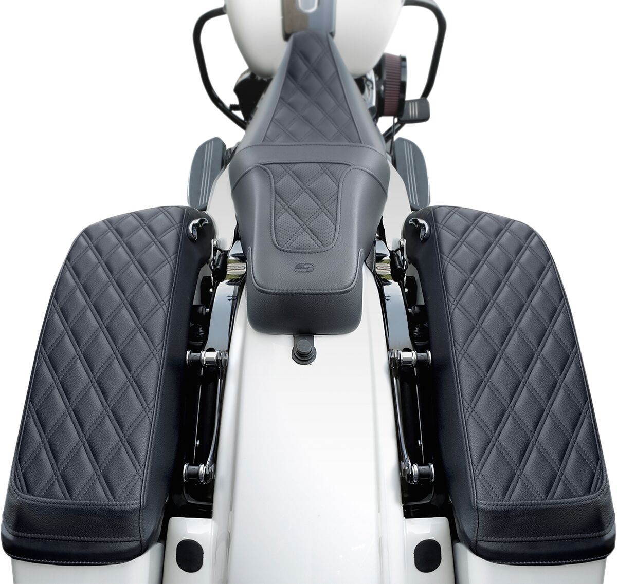 Saddlemen Plain LID L/S Covers - 14-23 Touring Saddlebag Lid Covers Saddlemen