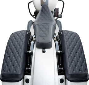 Saddlemen Plain LID L/S Covers - 14-23 Touring Saddlebag Lid Covers Saddlemen