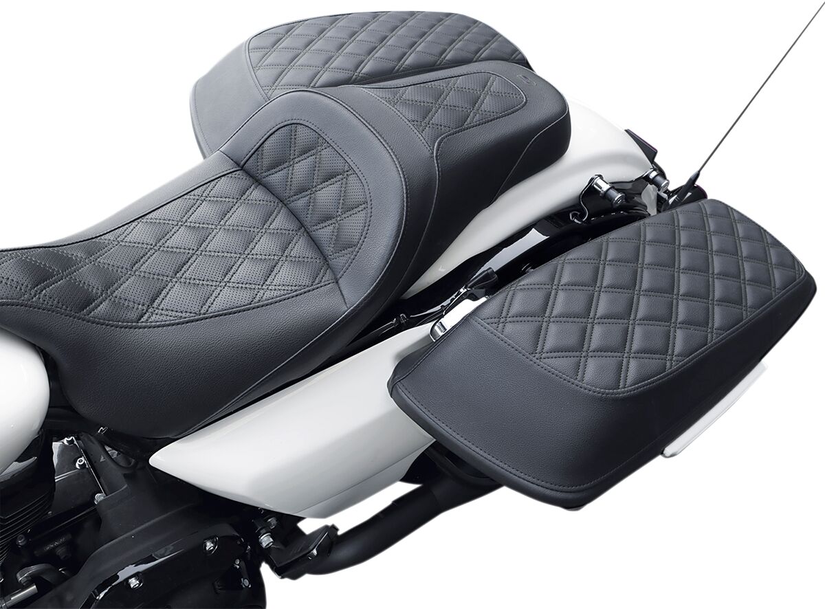 Saddlemen Plain LID L/S Covers - 14-23 Touring Saddlebag Lid Covers Saddlemen