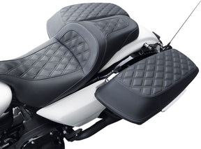 Saddlemen Plain LID L/S Covers - 14-23 Touring Saddlebag Lid Covers Saddlemen