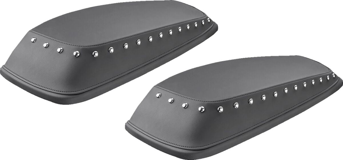 Saddlemen Plain Lid Covers, Chrome Studs - 14-23 Touring Saddlebag Lid Covers Saddlemen