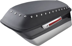 Saddlemen Plain Lid Covers, Chrome Studs - 14-23 Touring Saddlebag Lid Covers Saddlemen