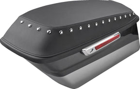 Saddlemen Plain Lid Covers, Chrome Studs - 14-23 Touring Saddlebag Lid Covers Saddlemen