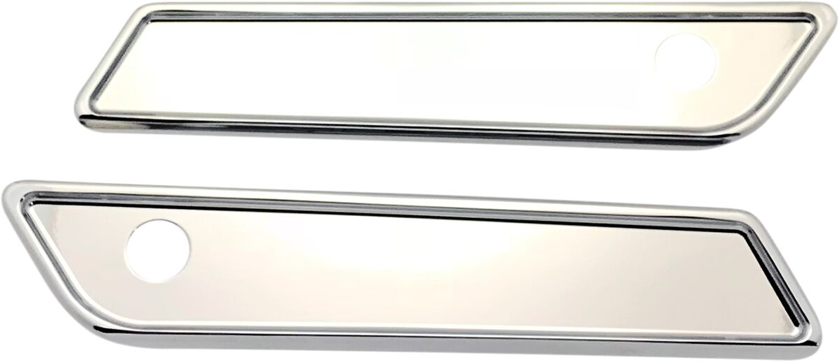 Pro One Perf.Mfg. Cover Latch S Bag Sm Chr Saddlebag Latch Covers Pro One Perf.Mfg.