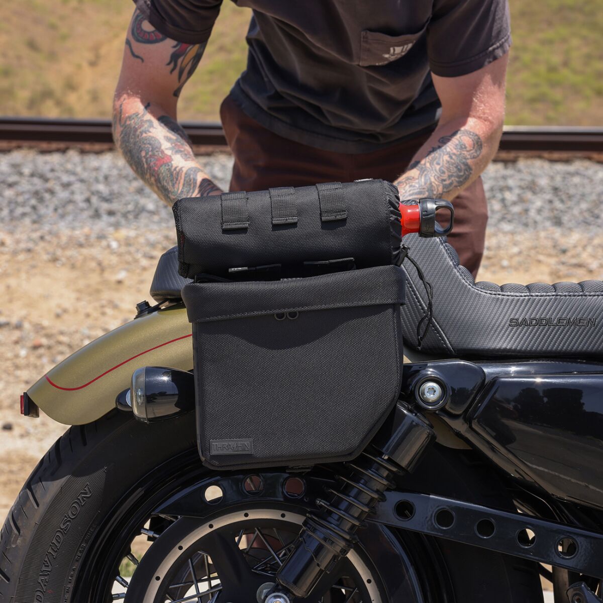 Thrashin Supply Co. Mini Essential Saddlebags - 8 Liters Saddlebags Thrashin Supply Co.