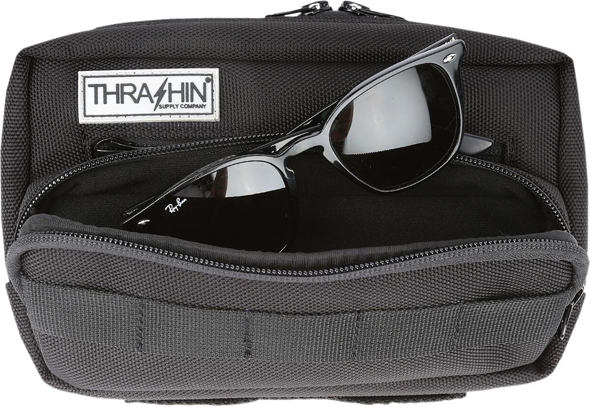 Thrashin Supply Co. Handlebar Bag Plus, Black Tool & Fork Bags Thrashin Supply Co.