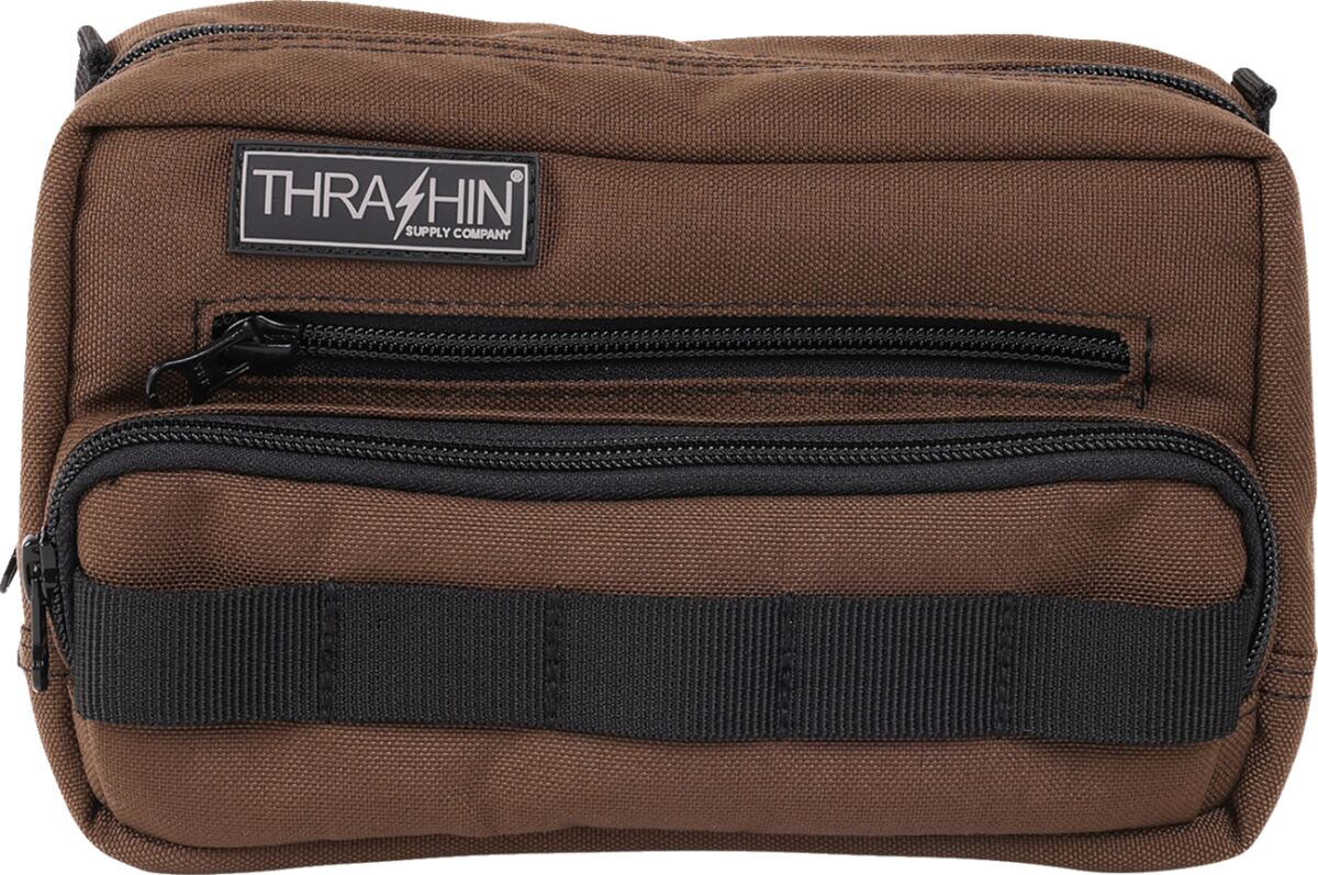 Thrashin Supply Co. HandleBar Bag Plus, Brown Tool & Fork Bags Thrashin Supply Co.
