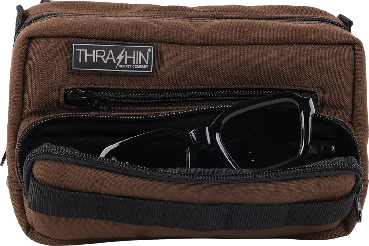 Thrashin Supply Co. HandleBar Bag Plus, Brown Tool & Fork Bags Thrashin Supply Co.