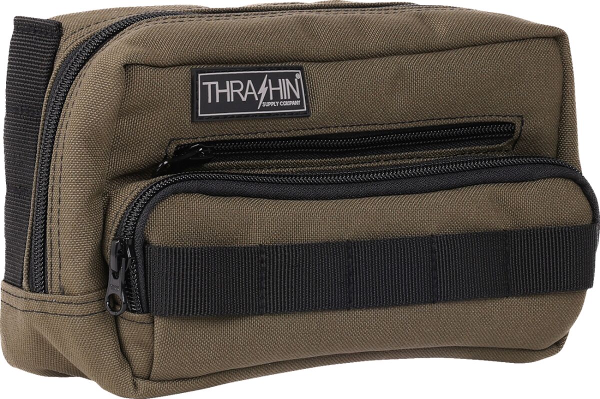 Thrashin Supply Co. HandleBar Bag Plus, Army Green Tool & Fork Bags Thrashin Supply Co.