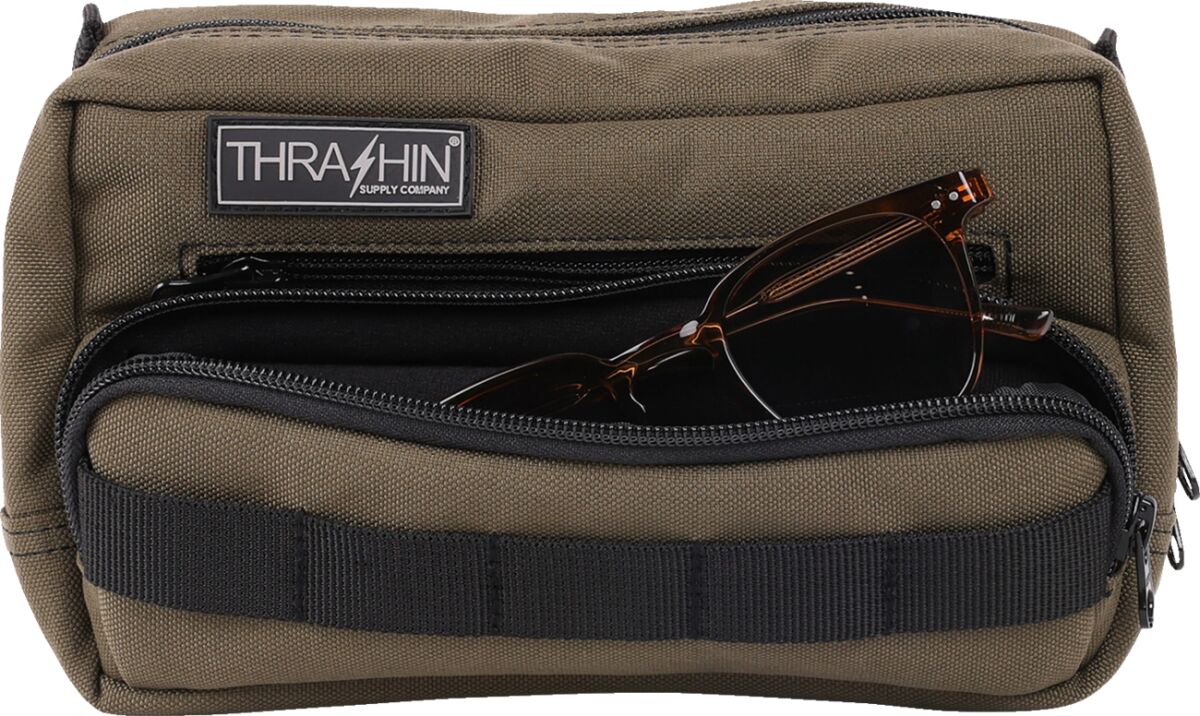 Thrashin Supply Co. HandleBar Bag Plus, Army Green Tool & Fork Bags Thrashin Supply Co.