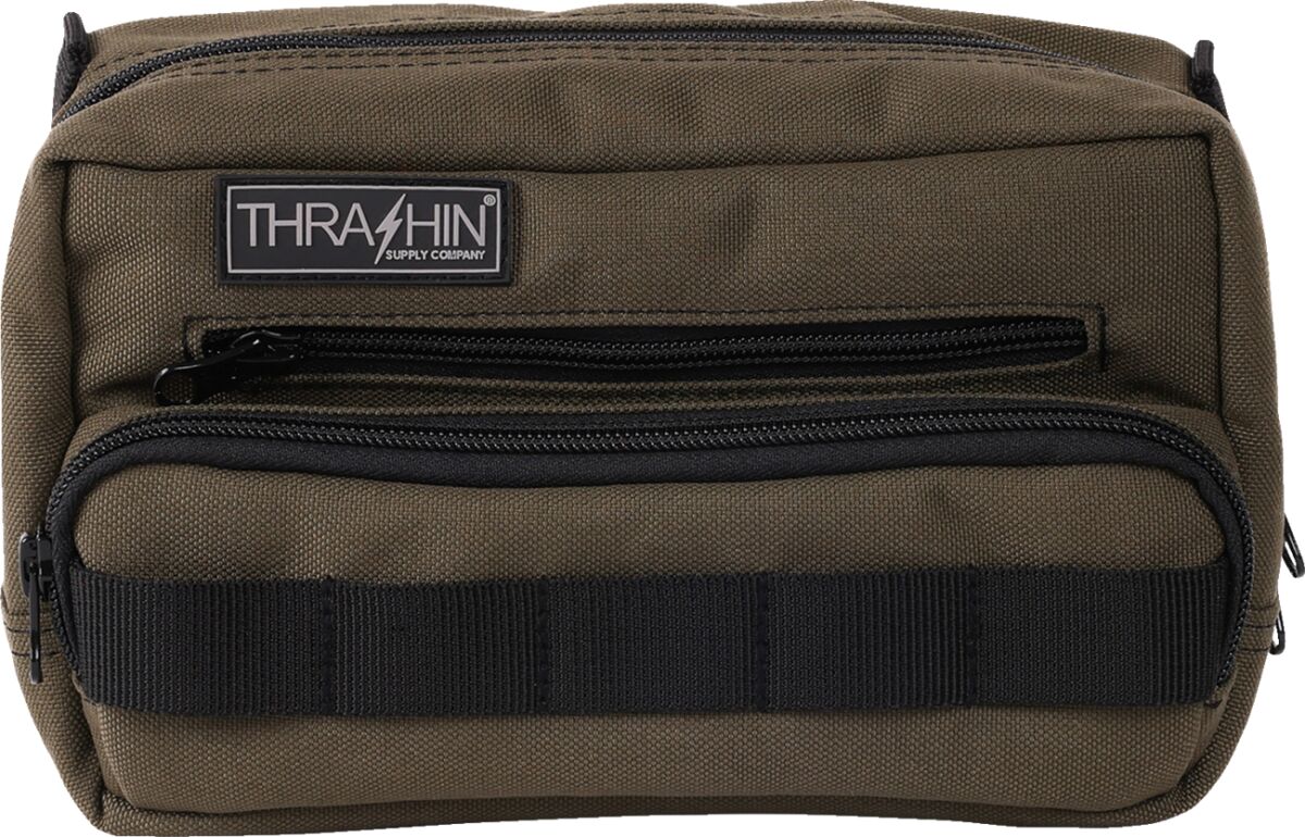 Thrashin Supply Co. HandleBar Bag Plus, Army Green Tool & Fork Bags Thrashin Supply Co.