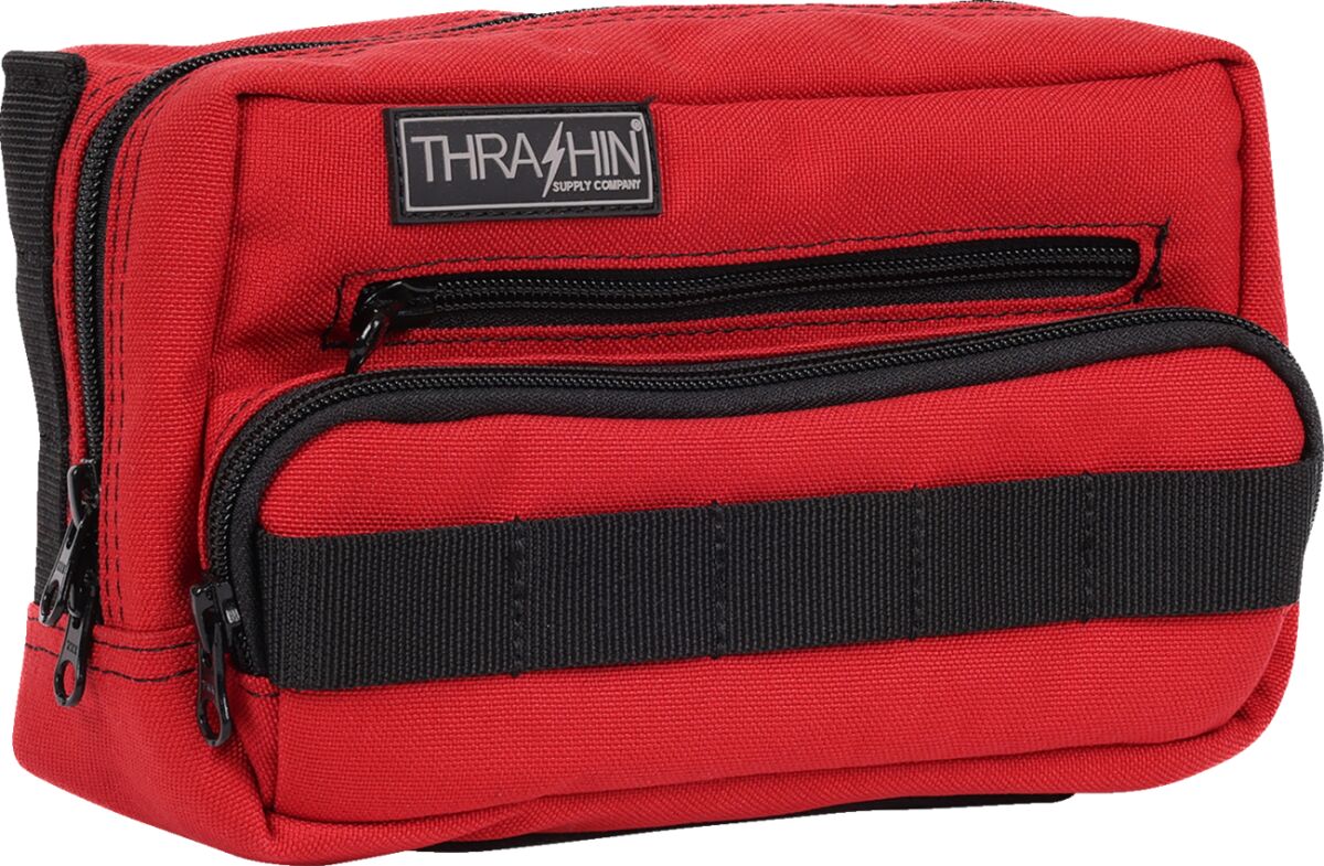 Thrashin Supply Co. HandleBar Bag Plus, Red Tool & Fork Bags Thrashin Supply Co.