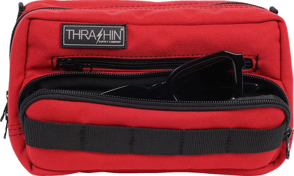 Thrashin Supply Co. HandleBar Bag Plus, Red Tool & Fork Bags Thrashin Supply Co.