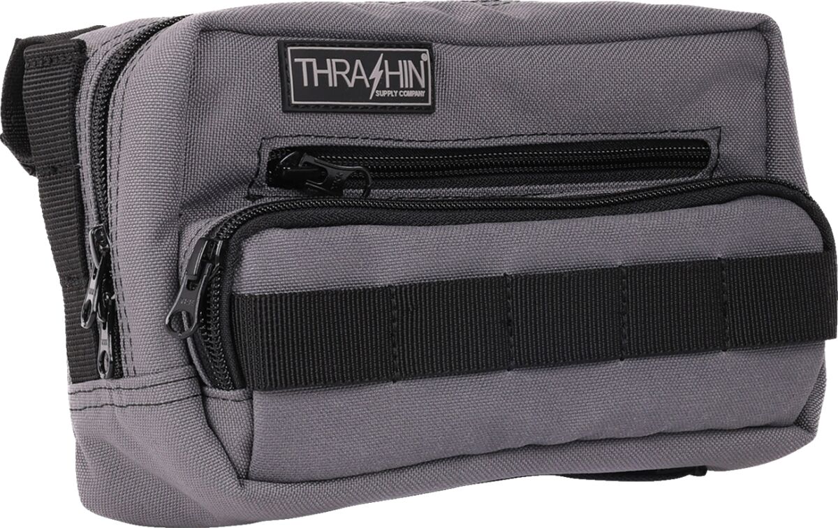 Thrashin Supply Co. HandleBar Bag Plus, Gray Tool & Fork Bags Thrashin Supply Co.