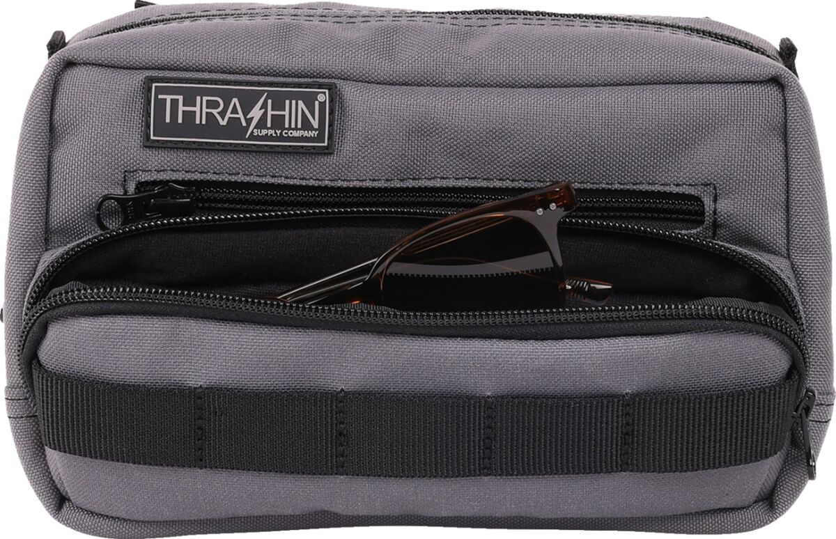 Thrashin Supply Co. HandleBar Bag Plus, Gray Tool & Fork Bags Thrashin Supply Co.