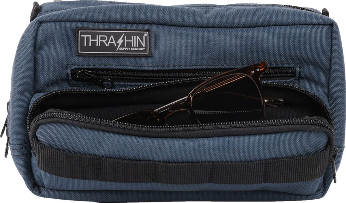 Thrashin Supply Co. HandleBar Bag Plus, Sharkskin Blue Tool & Fork Bags Thrashin Supply Co.