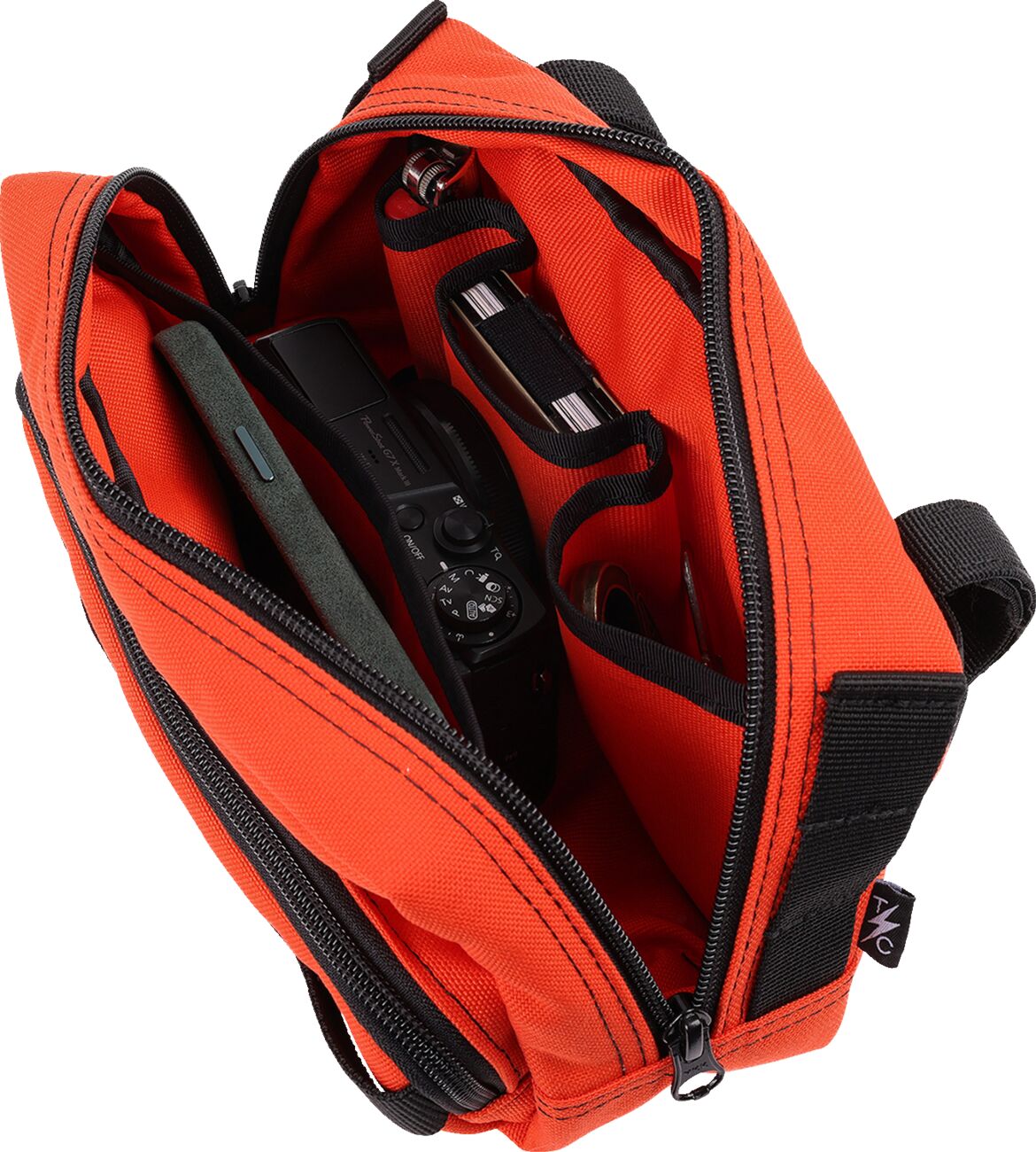 Thrashin Supply Co. HandleBar Bag Plus, HD Orange Tool & Fork Bags Thrashin Supply Co.