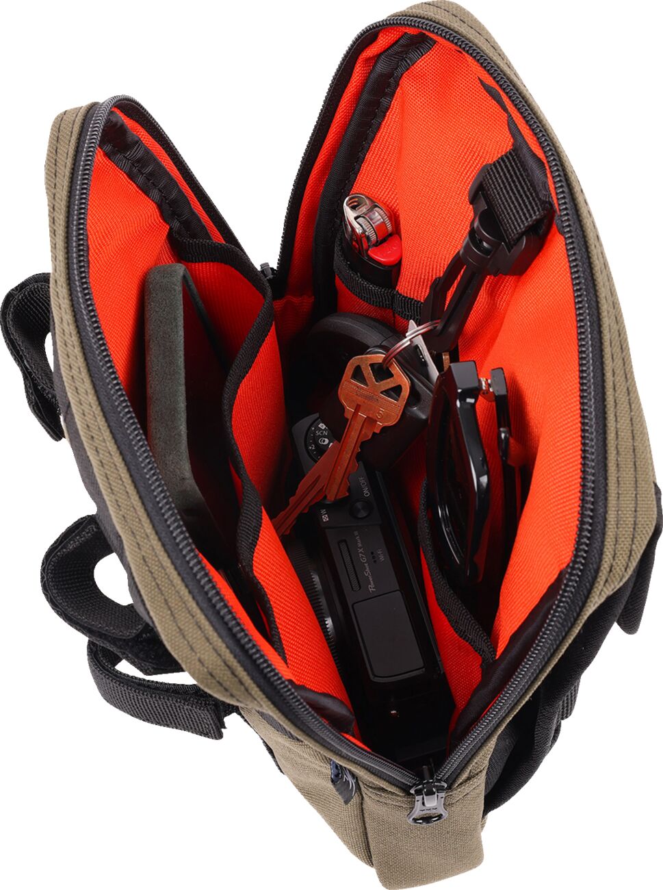 Thrashin Supply Co. Handlebar Bag Slim, Green Tool & Fork Bags Thrashin Supply Co.