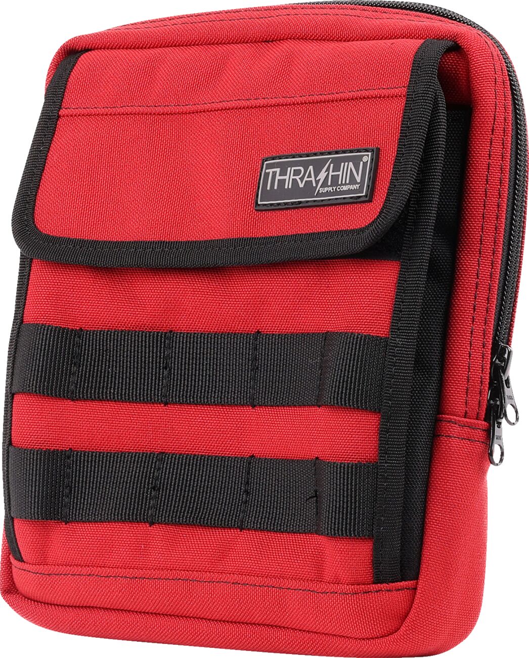 Thrashin Supply Co. Handlebar Bag Slim, Red Tool & Fork Bags Thrashin Supply Co.