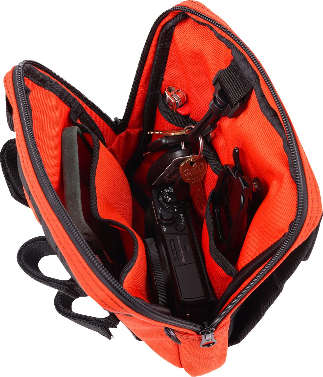 Thrashin Supply Co. Handlebar Bag Slim, HD Orange Tool & Fork Bags Thrashin Supply Co.