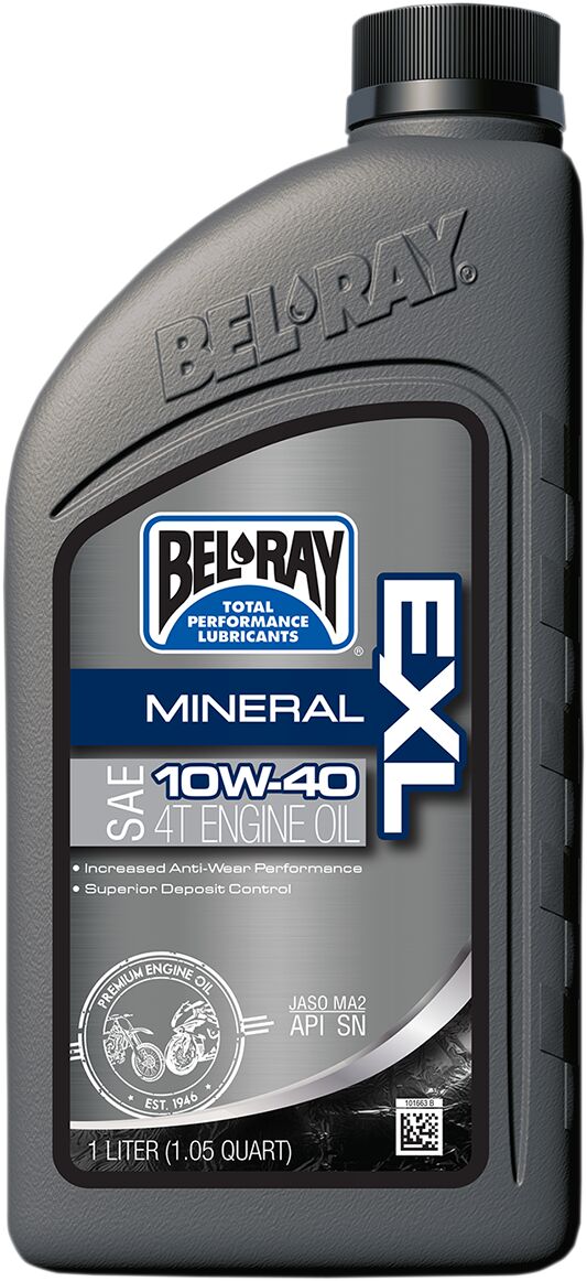 Bel Ray Exl Mineral 4 Stroke Engine Oil 10 W 40 1 Liter Engine Oil Bel Ray