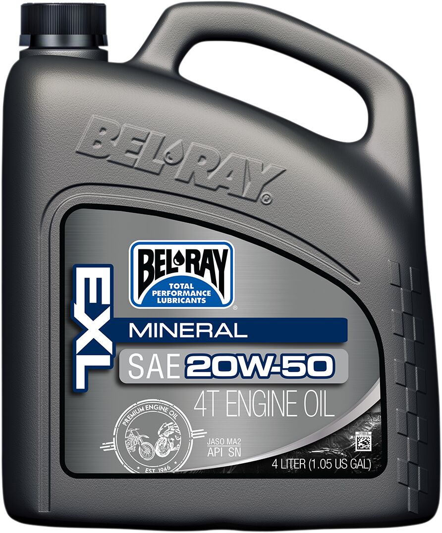 Bel Ray Exl Mineral 4 Stroke Engine Oil 20 W 50 4 Liter Engine Oil Bel Ray