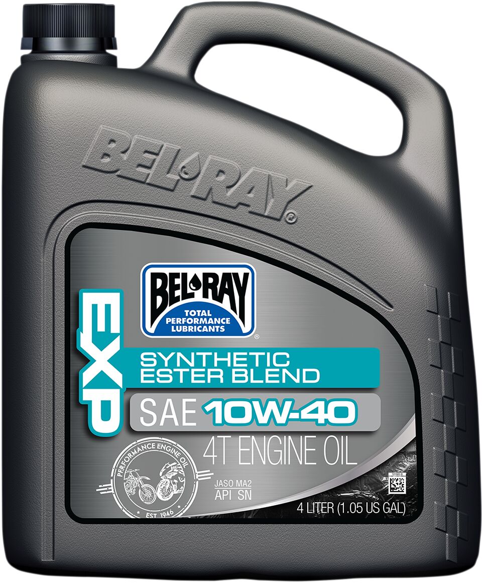 Bel Ray Exp Semi Synthetic Ester Blend 4 Stroke Engine Oil 10 W 40 4 Liter Engine Oil Bel Ray