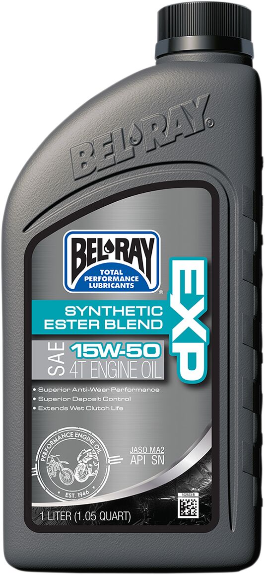 Bel Ray Exp Semi Synthetic Ester Blend 4 Stroke Engine Oil 15 W 50 1 Liter Engine Oil Bel Ray