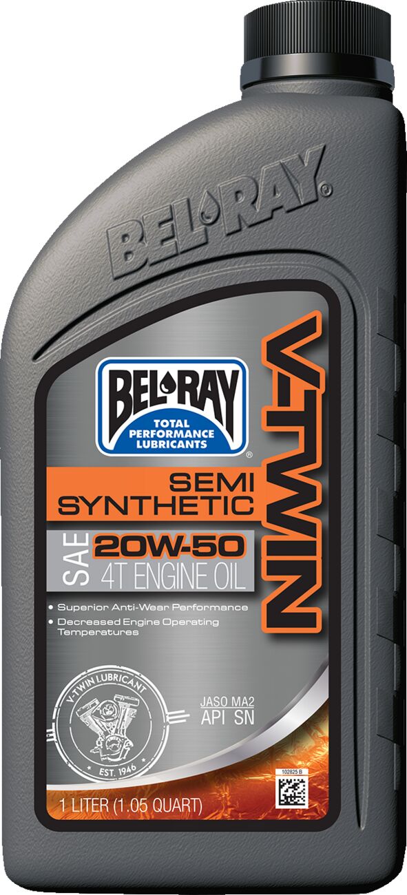 Bel Ray Engine Oil Vtwin 20 W 50 1 Liter Engine Oil Bel Ray