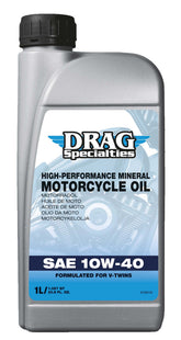 Drag Specialties Oil Mineral Engine Oil - SAE 10W-40 - 1 litre (1.05 quart US) Engine Oil Drag Specialties