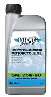 Mineral Engine Oil - SAE 25W-60 ENGINE OIL Drag Specialties Oil 1 litre (1.05 quart US)
