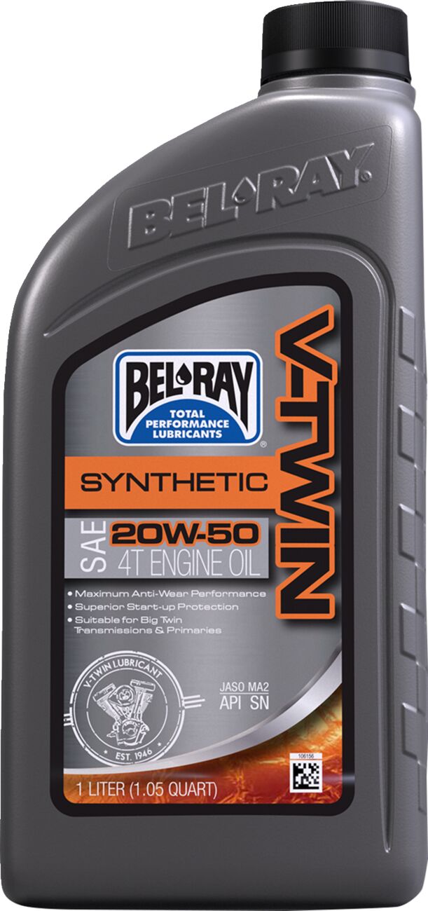 Bel Ray Oil Vtwin Synthetic 20 W50 1 L Engine Oil Bel Ray