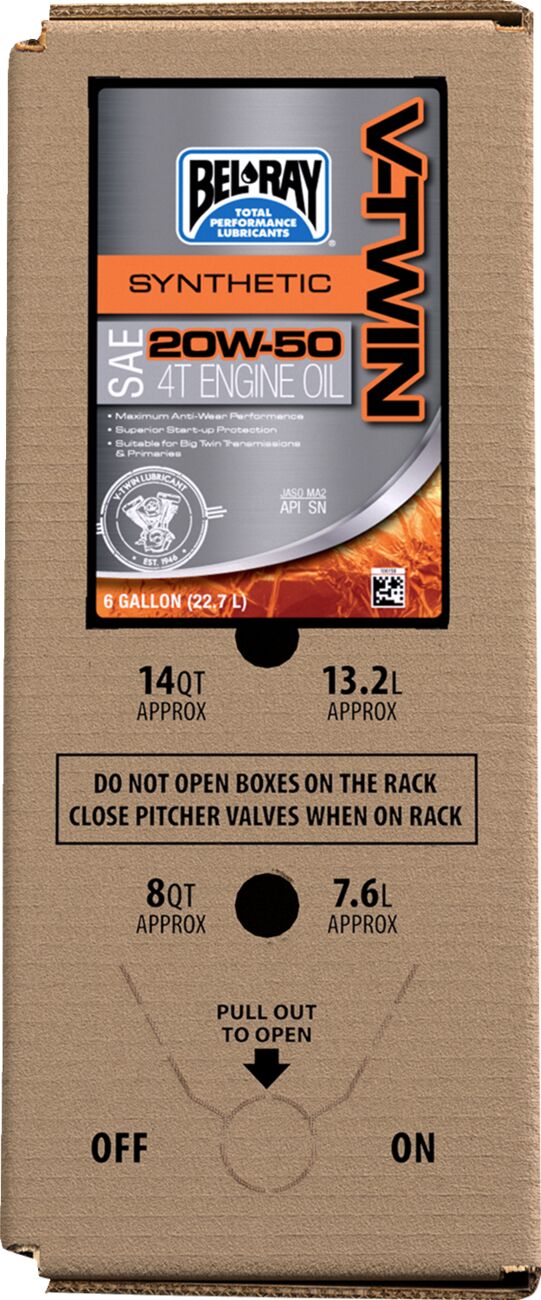 Bel Ray Oil Vtwin Synthetic 20 W50 6 Ga Engine Oil Bel Ray