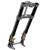 +2" KR8 Inverted Front End Kit, Machine Components & Black Forks - 14+ Touring (30mm Stem) Inverted Front End Kraus Motor Co.