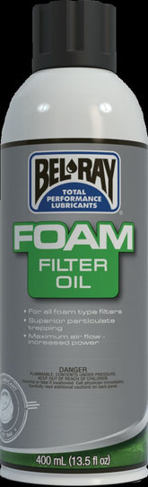 Bel Ray Oil Foam Filter Spray 400 Ml Filter Oil Bel Ray
