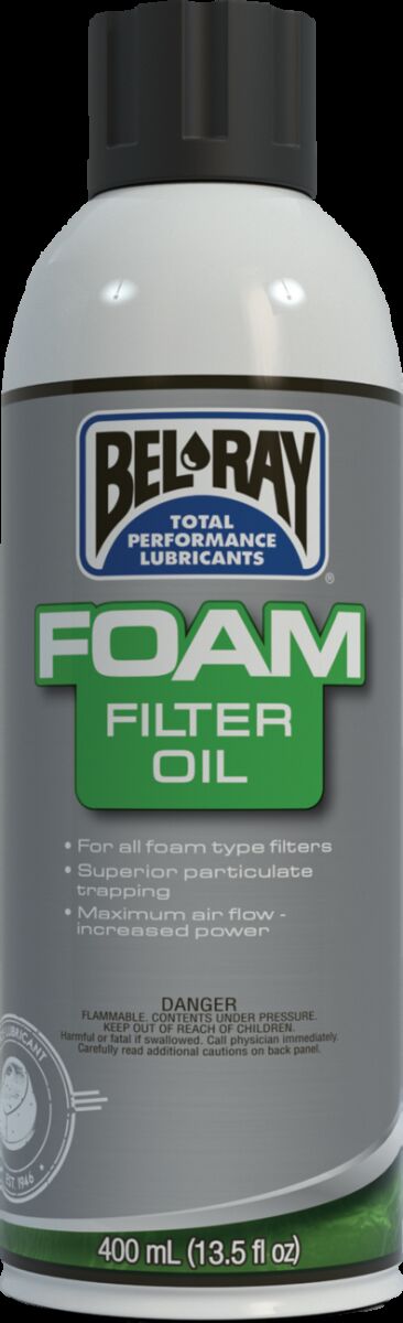 Bel Ray Oil Foam Filter Spray 400 Ml Filter Oil Bel Ray
