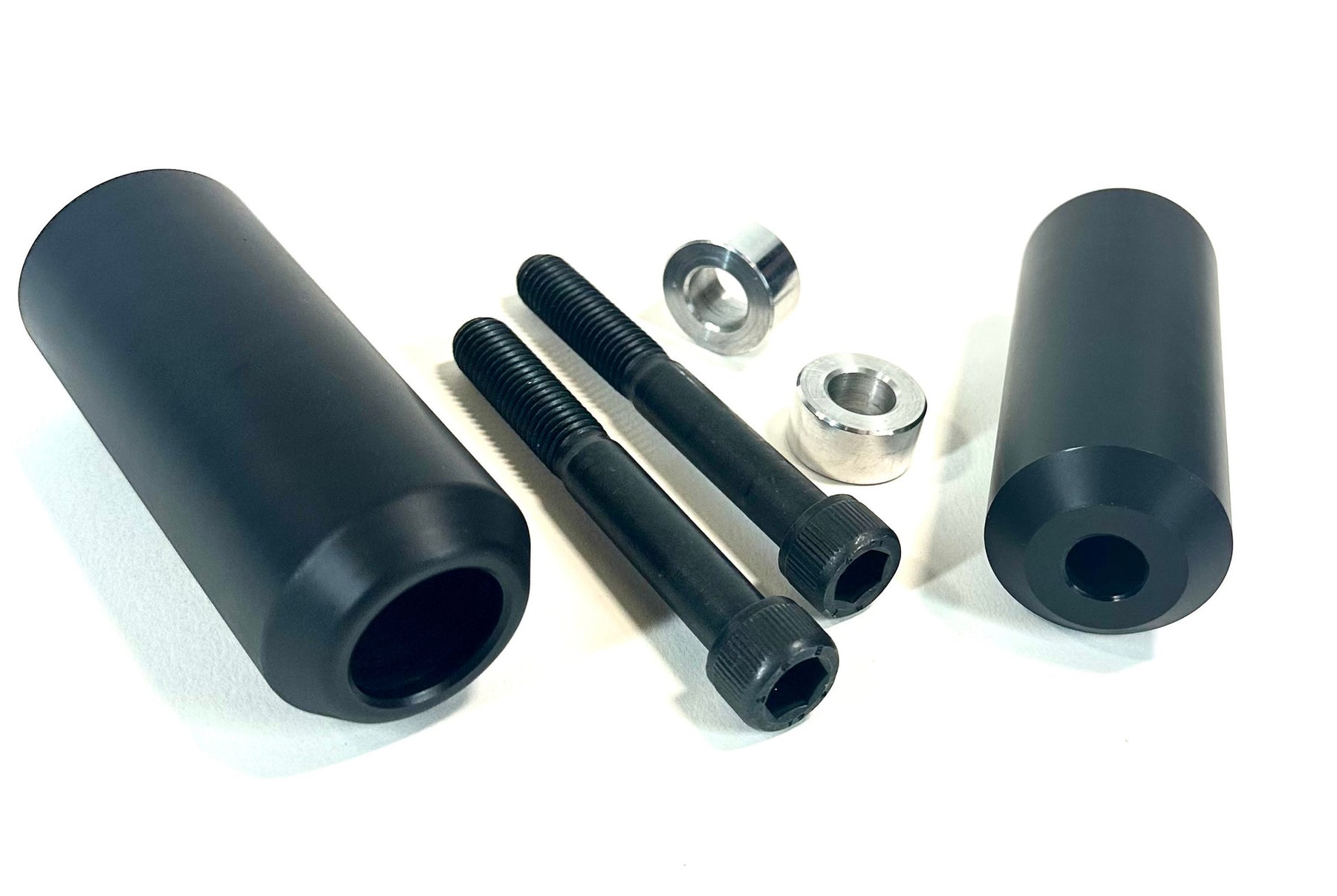4" Upper Shock Mount Frame Sliders - 03-22 Sportster Crash Bar Bung King