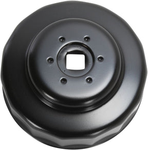 Parts Unlimited Custom Replacement Oil Filter Cup / 80 Mm / Black Powder Coated / Aluminum Engine Tools Parts Unlimited