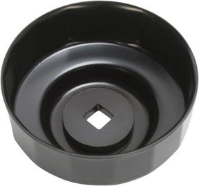 Parts Unlimited Custom Replacement Oil Filter Cup / 80 Mm / Black Powder Coated / Aluminum Engine Tools Parts Unlimited