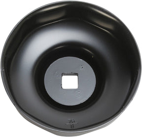 Parts Unlimited Custom Replacement Oil Filter Cup / 76 Mm / Black Powder Coated / Aluminum Engine Tools Parts Unlimited
