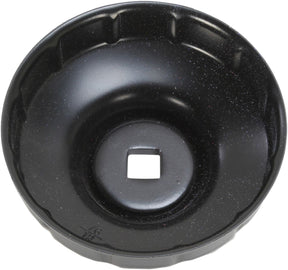 Parts Unlimited Custom Replacement Oil Filter Cup / 76 Mm / Black Powder Coated / Aluminum Engine Tools Parts Unlimited